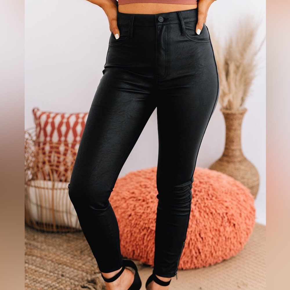 Rock Your World Faux Leather KanCan Jeggings